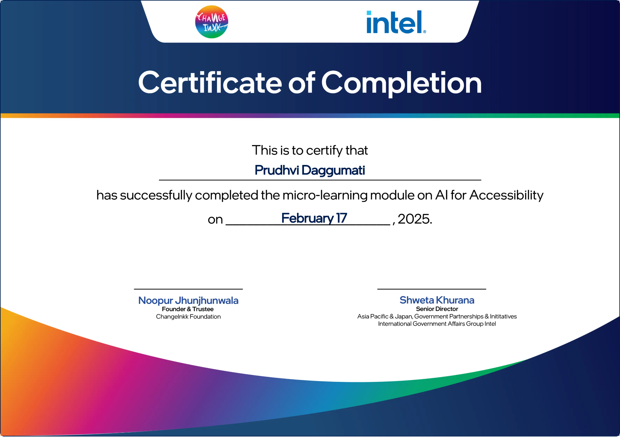 Intel AI for Accessibility