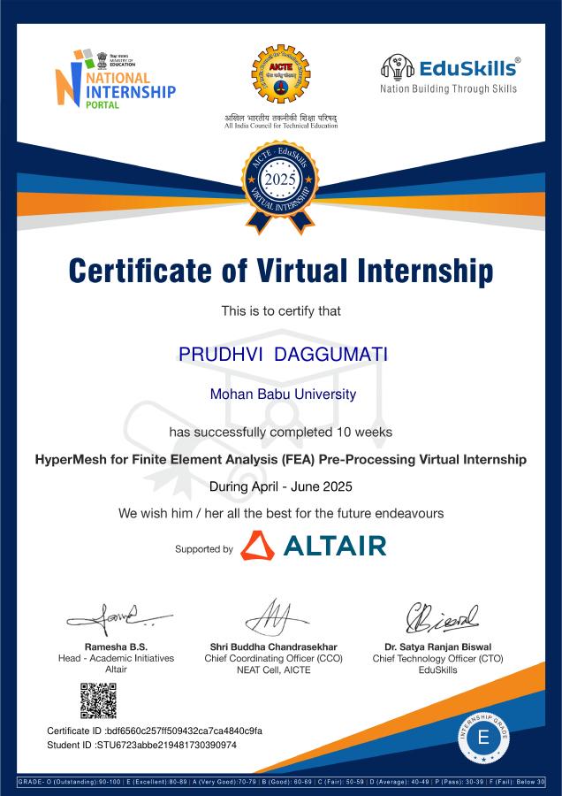 HyperMesh certificate