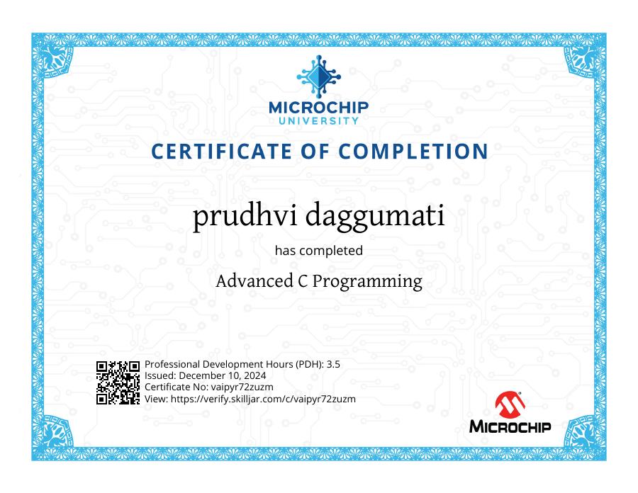 Microchip certificate